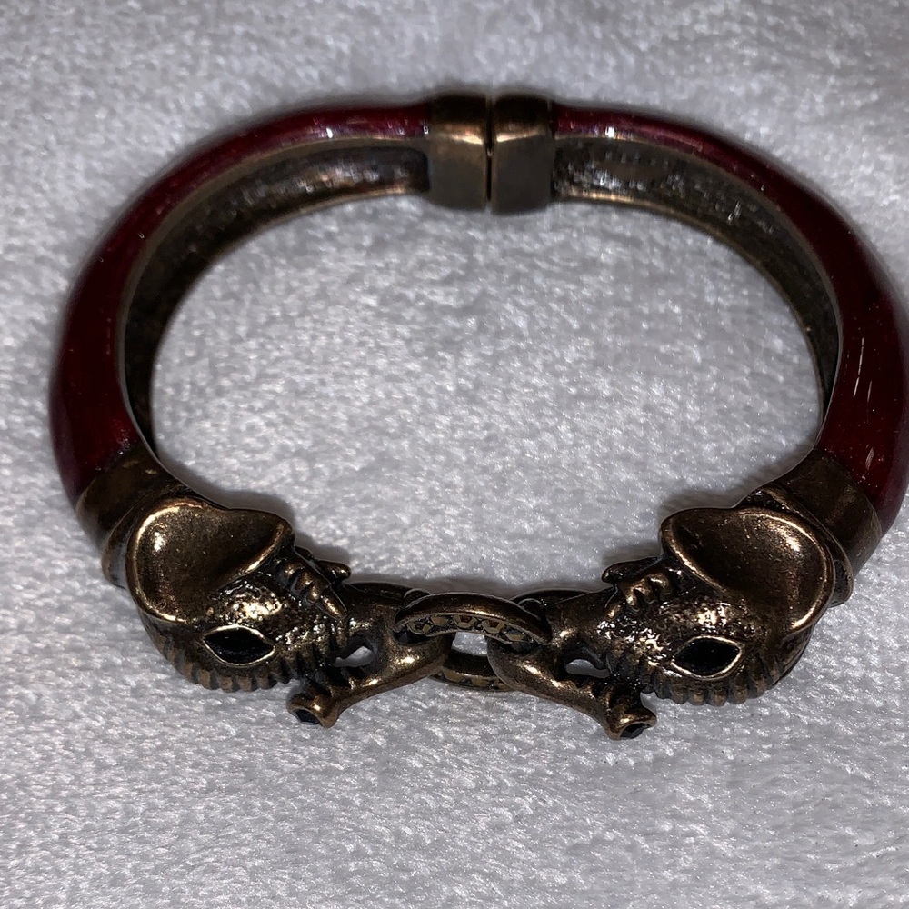 Chico’s enamel elephant magnetic bangle bracelet